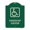 Signmission Handicap Visitor With Graphic Heavy-Gauge Aluminum Architectural Sign, 24" x 18", G-1824-23920 A-DES-G-1824-23920 - alternate 1